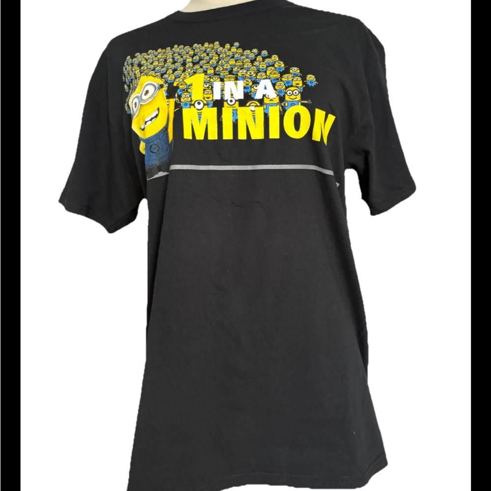 Black Minion Graphic T-Shirt medium adult